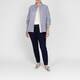 Persona by Marina Rinaldi Stripe Cotton Shirt Navy