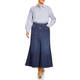 Persona By Marina Rinaldi Flared Denim Midi Skirt