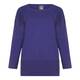 PERSONA long blue SWEATER with ribbed details