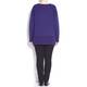 PERSONA long blue SWEATER with ribbed details