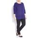 PERSONA long blue SWEATER with ribbed details