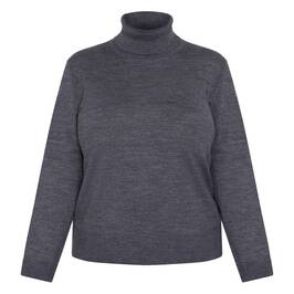 Persona by Marina Rinaldi Polo Neck Sweater Grey  - Plus Size Collection