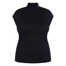 Persona by Marina Rinaldi Jersey Polo-Neck Top Black - Plus Size Collection