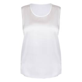 Persona by Marina Rinaldi Satin Vest with Optional Sleeves White - Plus Size Collection
