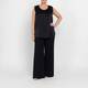 Persona by Marina Rinaldi Satin Vest with Optional Sleeves Black