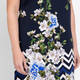 Piero Moretti Blossom Shift Dress Navy