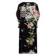 Piero Moretti Floral Print Georgette Dress Black