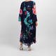 Piero Moretti Floral Georgette Dress Navy 