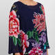 Piero Moretti Floral Georgette Dress Navy 