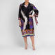 Piero Moretti Silk Print Dress Black