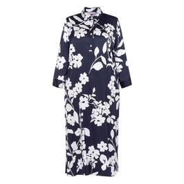 Piero Moretti Satin Viscose Dress Navy - Plus Size Collection