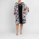 Piero Moretti Georgette Abstract Print Duster Jacket 