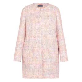 RoFa Tweed Long Jacket Multi-Colour - Plus Size Collection