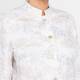 Rofa Long Embroidered Linen Jacket Cream