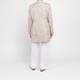 Rofa Long Embroidered Linen Jacket Beige