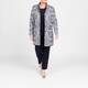 RoFa Jacquard Long Jacket Navy 