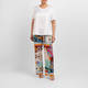 Rofa Printed Satin Trousers Multi-Colour 