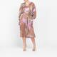RYY Satin Floral Dress Mocha