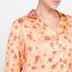 RYY Floral Print Satin Shirt Peach