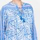 RYY Satin Block Print Tunic Blue