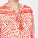 RYY Satin Block Print Tunic Coral 