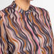Sallie Sahne Georgette Retro Print Shirt Taupe