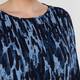 Samoon Pleated Animal Print Dress Blue