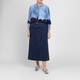 Samoon Indigo and Blue Satin Shirt 