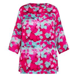 Samoon Tunic Pink and Aqua - Plus Size Collection
