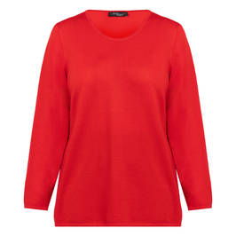 Sandra Portelli Merino Wool Knitted Tunic Red - Plus Size Collection