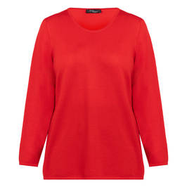 Sandra Portelli Merino Wool Knitted Tunic Red - Plus Size Collection