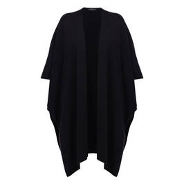 Sandra Portelli Cashmere Cape Black  - Plus Size Collection