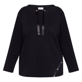 SeeYou by Biggi M Ribbed Jersey Knitted Tunic Black  - Plus Size Collection