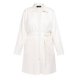 SeeYou by Biggi M Jersey Long Jacket Cream  - Plus Size Collection