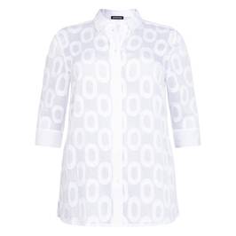 SeeYou by Biggi M Sheer Patterned Tunic White  - Plus Size Collection