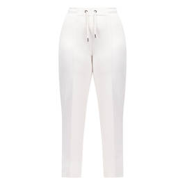 SeeYou by Biggi M Jersey Drawstring Trousers Cream  - Plus Size Collection