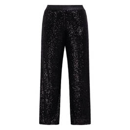SeeYou by Biggi M Pull-On Sequin Trousers Black - Plus Size Collection