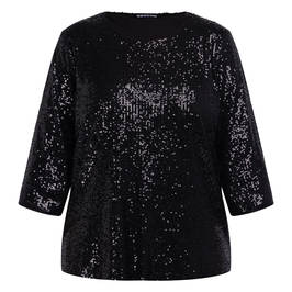SeeYou by Biggi M Sequin Tunic Black - Plus Size Collection
