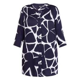 SeeYou by Biggi M Abstract Print Tunic Navy - Plus Size Collection