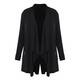 Tia Waterfall Front Jacket Black 