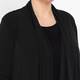 Tia Waterfall Front Jacket Black 