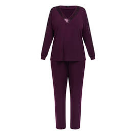 Tia Matching Set Berry  - Plus Size Collection