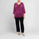 MARINA RINALDI BLACK PULL ON FRONT CREASE TROUSER 