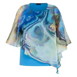 Tia Marble Print Tunic Multi-Colour - Plus Size Collection