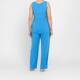 Tia Square Neck Satin Jersey Vest Turquoise
