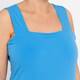 Tia Square Neck Satin Jersey Vest Turquoise