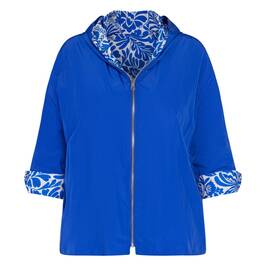 Tinta & Bariloche Reversible Raincoat Royal Blue  - Plus Size Collection