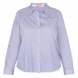 Tinta & Bariloche Stripe Shirt With Cocktail Print Back  - Plus Size Collection