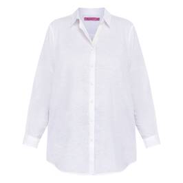 Tinta & Bariloche Cotton Linen Shirt White - Plus Size Collection
