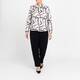 Tinta & Bariloche Link Print Satin Shirt Black and Off-White